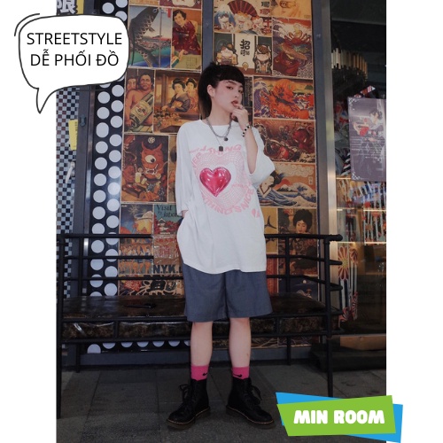 Áo Thun Unisex Nam Nữ Form Rộng, Áo Phông Tay Lỡ Freesize HEART ATTIM | BigBuy360 - bigbuy360.vn