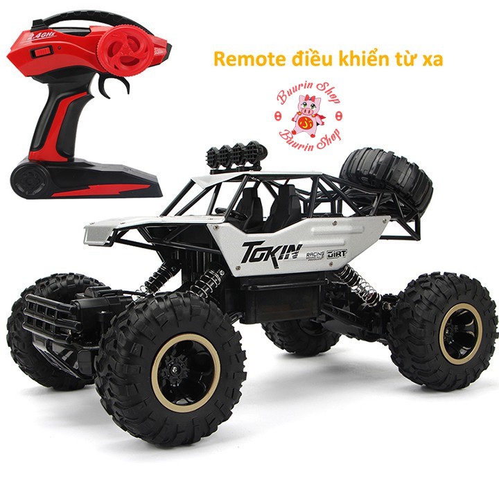 Đồ Chơi Ô Tô, Xe Địa Hình Điều Khiển Từ Xa Rock Crawler 2 Cầu, Độ Bên Cao, Chống Va Đập