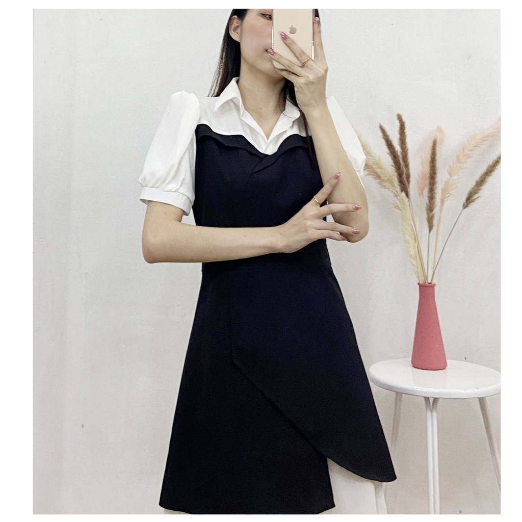 Váy sơ mi dáng dài, đầm công sở váy sơ mi thắt eo xinh | BigBuy360 - bigbuy360.vn