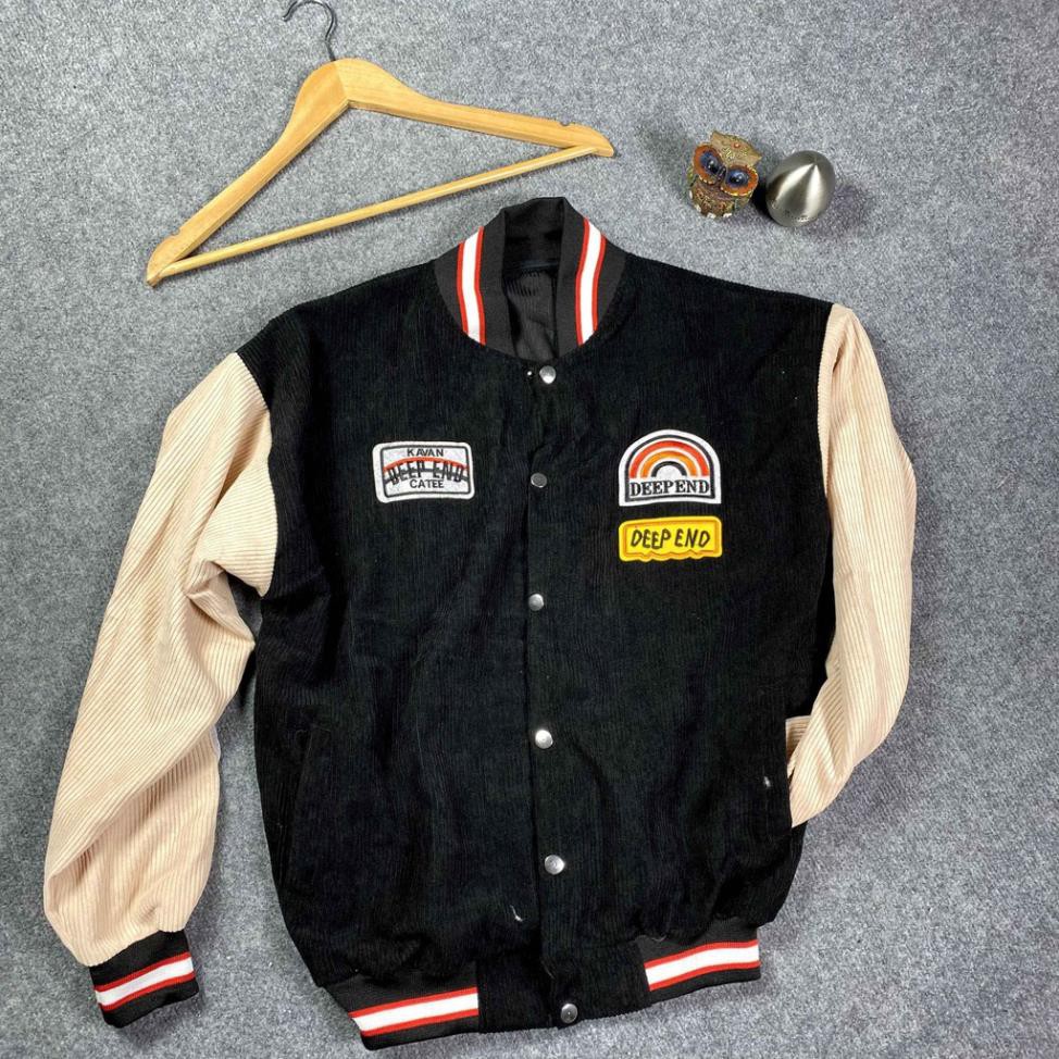 Áo khoác form rộng, áo khoác bomber vải kaki nhung cao cấp không xù lông 3 màu wata | BigBuy360 - bigbuy360.vn