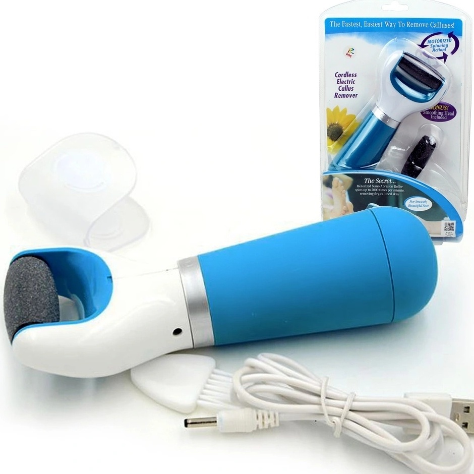 Máy mài gót chân tẩy da chết tự động loại bỏ vết chai sạc điện nhỏ gọn tiện lợi kèm cáp sạc usb