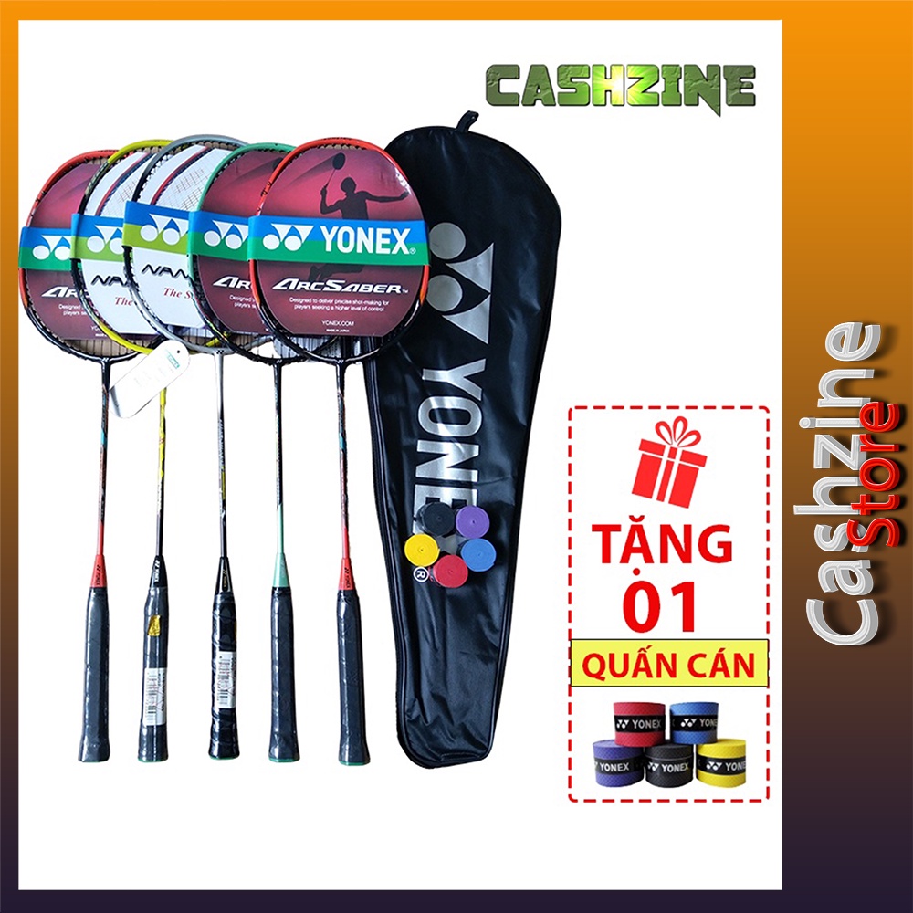 Vợt cầu lông YONEX, vợt cầu lông đơn 100% khung hợp kim siêu nhẹ, siêu bền - Tặng 1 cuốn vợt + 1 bao vợt (1 cây)