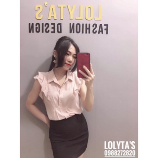 Lolyta s déign - áo sơ mi cổ đức xếp ly cầu ngưc xếp ly kẹp bèo siêu xinh - ảnh sản phẩm 5