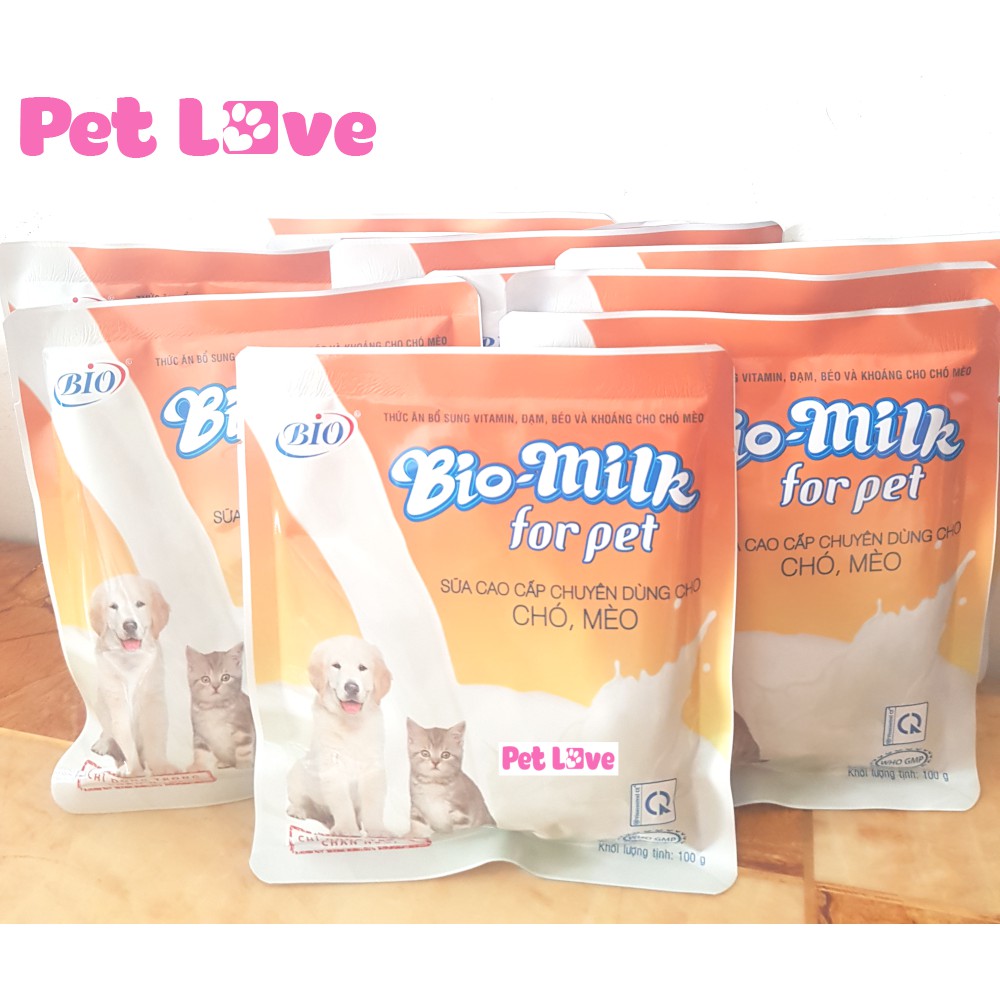 Bộ 10 gói sữa dinh dưỡng cho chó mèo Bio milk for pet