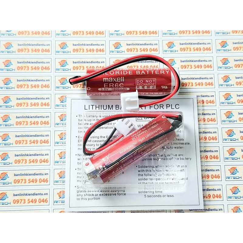 Pin Maxell ER6C 3.6V 1800mAh cho PLC FX2N/1N