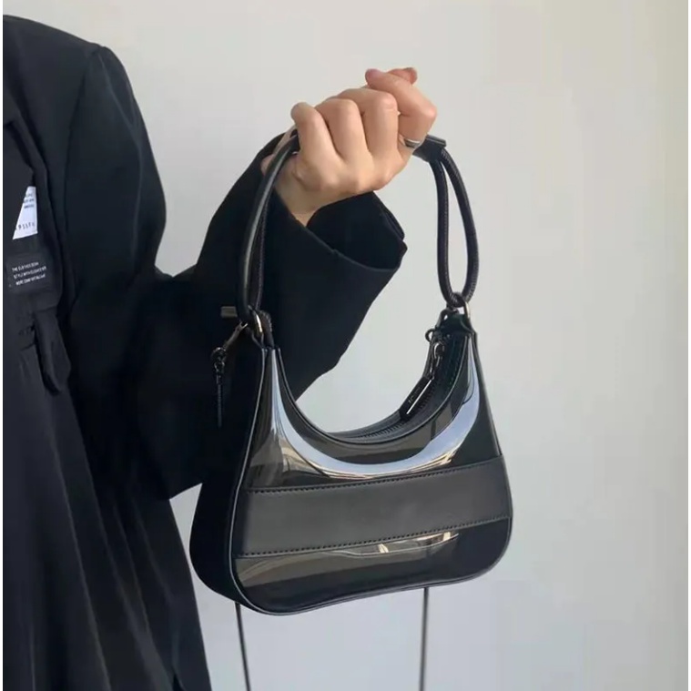 🖤Túi Đeo Vai Họa Tiết Kẻ Sọc Màu Đen Phong Cách Cổ Điển Thời Trang Mùa Hè Cho Nữ