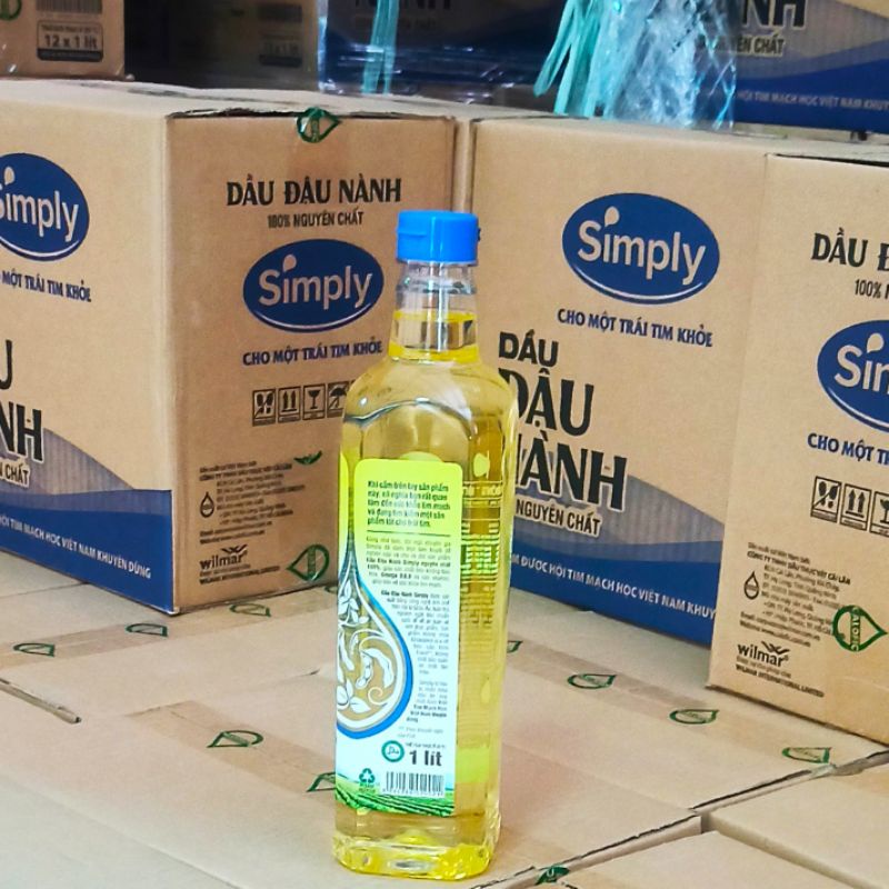 Dầu Ăn Đậu Nành Simply/Neptune  1lít , sản phẩm tốt cho tim mạch