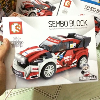 Mẫu Lego SemBo Block 607012 Xe Đua (216 mảnh)