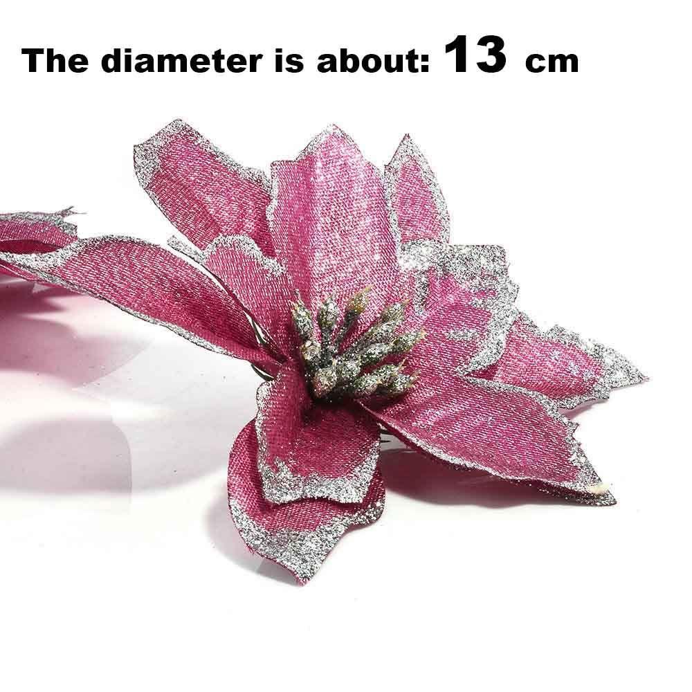 Set 8 Phụ Kiện Trang Trí Giáng Sinh / Đám Cưới Lấp Lánh 13cm DIY