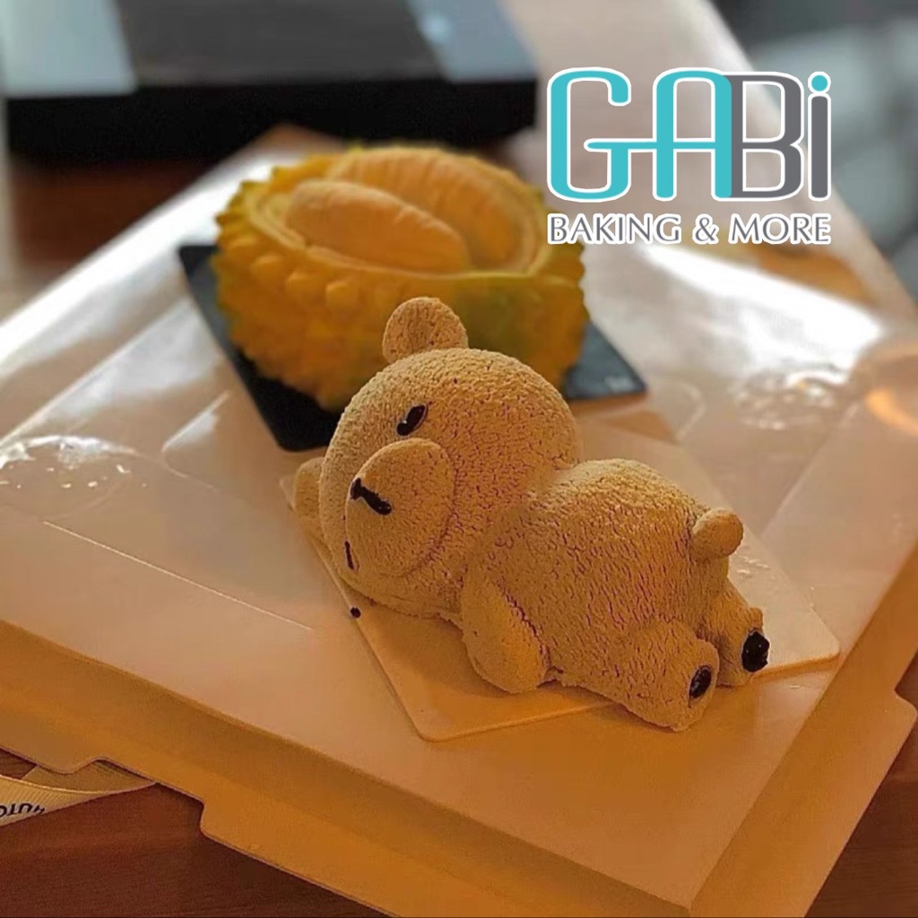 Khuôn silicon 4D hình gấu nằm ngủ