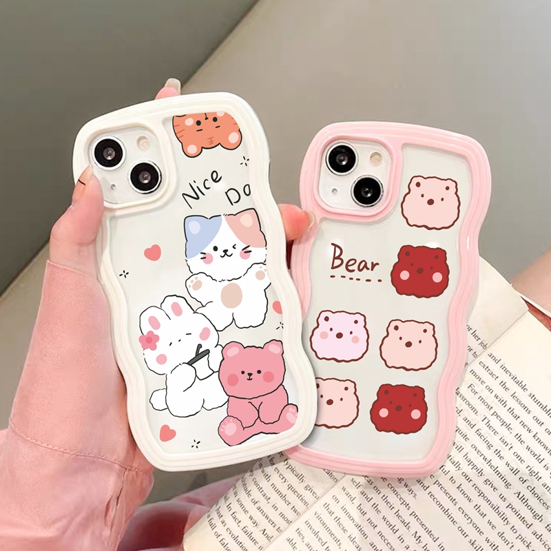 Suntaiho Ốp lưng iphone Ốp Điện Thoại Mềm Hình Động Vật Dễ Thương Cho iPhone 14 14 Pro 13 PROMAX 13 Pro XR XS Max
