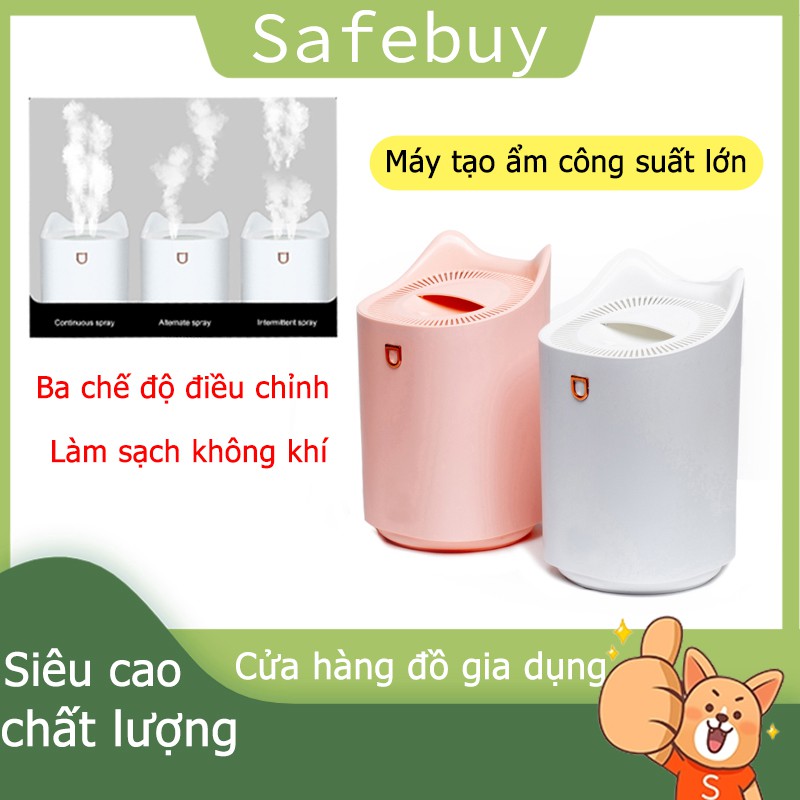 Air Humidifiers Máy tạo ẩm công suất lớn, máy lọc không khí im lặng, máy khuếch tán hương thơm có thể sạc lại USB