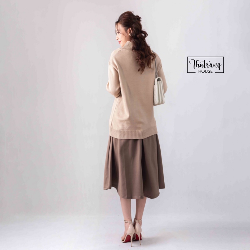 Áo khoác cardigan len nữ cổ tim V phối cùng váy dạ dệt kim phong cách ulzzang Hàn quốc MSP501 | BigBuy360 - bigbuy360.vn
