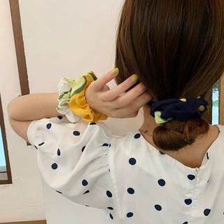 Dây cột tóc vải scrunchies quả bơ
