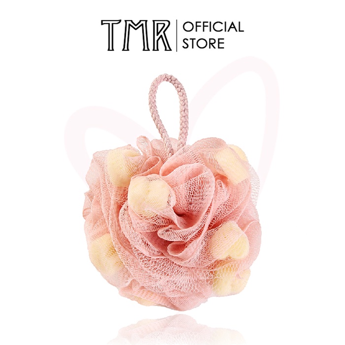 Bông tắm tròn TMR 5 màu lựa chọn, tạo bọt dễ dàng, chất liệu bền chắc chắn