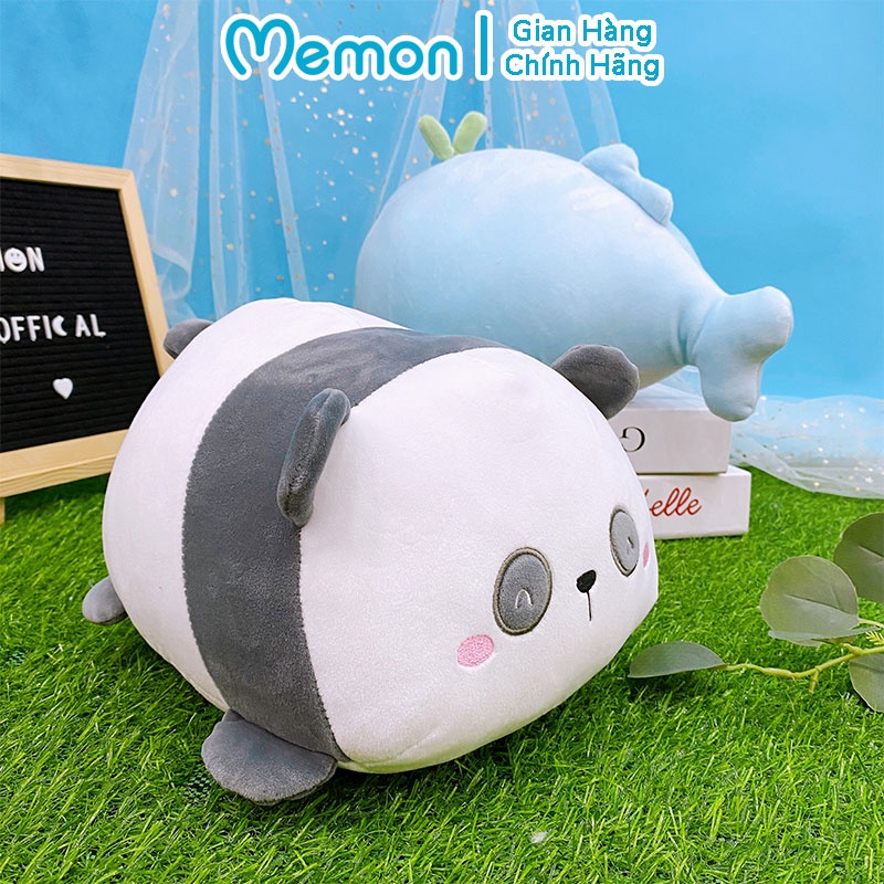 Gấu Bông Bộ Đôi Cá Heo Và Gấu Trúc Nằm Baby Cao Cấp Memon