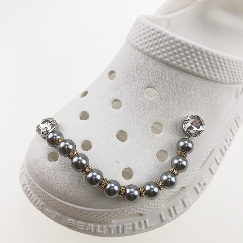 Phụ Kiện Trang Trí Dây Giày Đính Ngọc Trai Giả Thời Trang