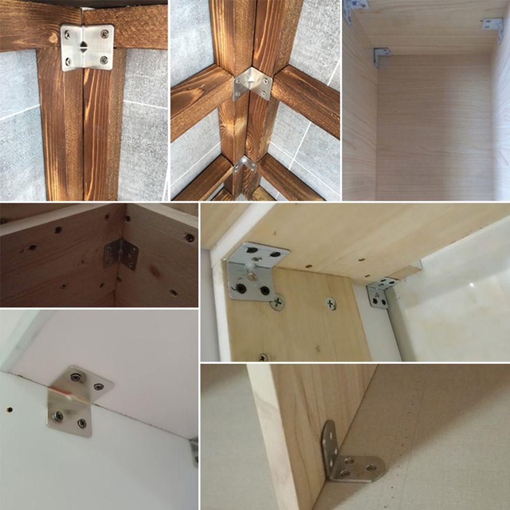 MUVAKO Bộ 2 Đai Ốc Bằng Thép Không Gỉ Gắn Góc Cạnh Bảo Vệ Chống Rỉ Sét