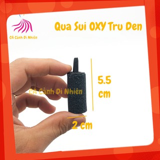 Đá sủi oxy hình trụ đen - quả sủi cực mịn cho hồ cá cảnh