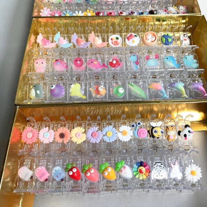 1 chiếc kẹp 5 răng hình thú cute dễ thương