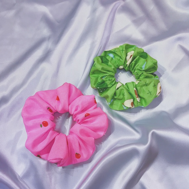 Cột tóc vải Scrunchies hình trái Bơ dễ thương