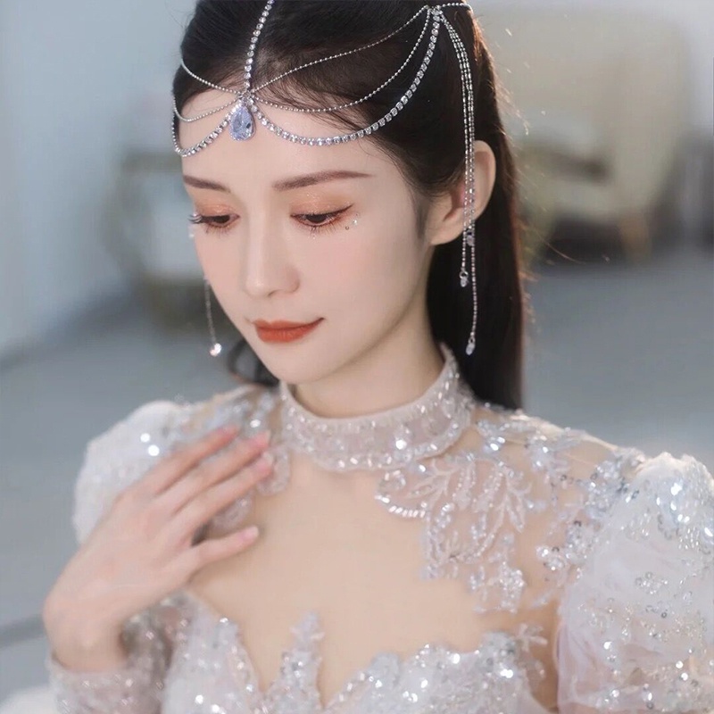 Bộ Vương Miện Và Cài Tóc Đính Pha Lê Sang Trọng Cho Cô Dâu