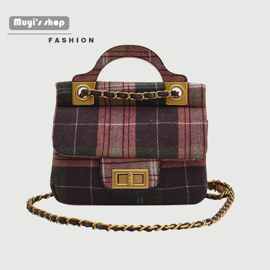 Túi Xách Len Vuông Nhỏ Xinh Thời Trang Cho Nữ