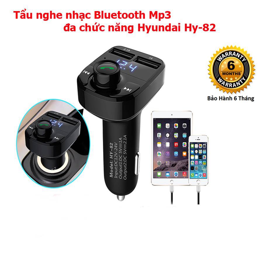 Bộ chia tẩu sạc oto, xe hơi USB nút điện thoại rảnh tay Hyundai