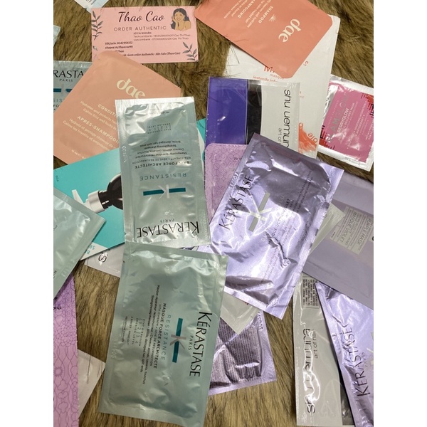 [gift sephora] Sample dưỡng tóc các hãng