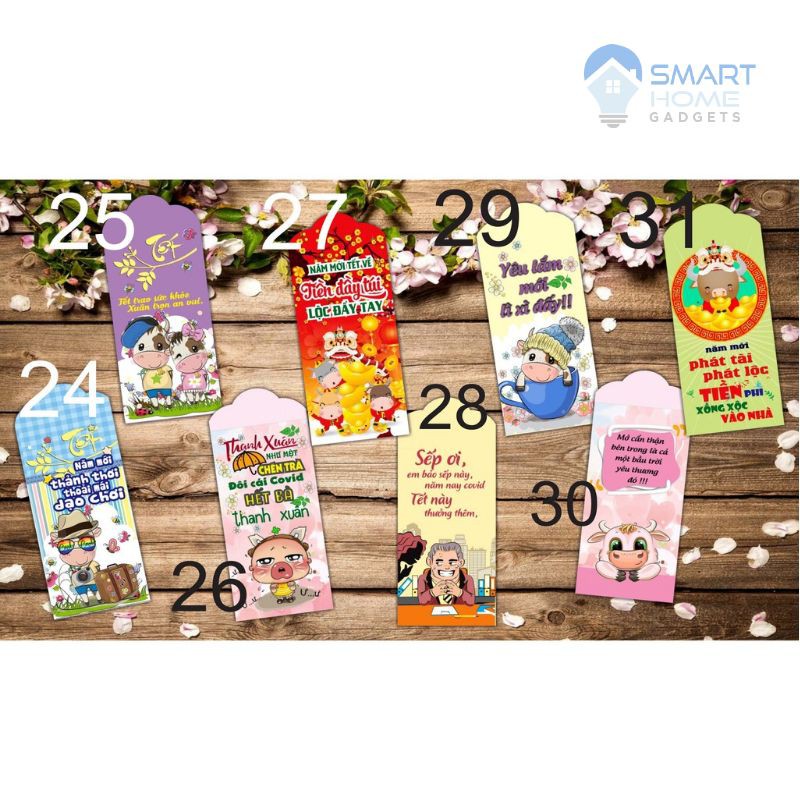 Bao Lì Xì Tết Nhâm Dần 2024 - Bộ 3 Bao Lì Xì Tết