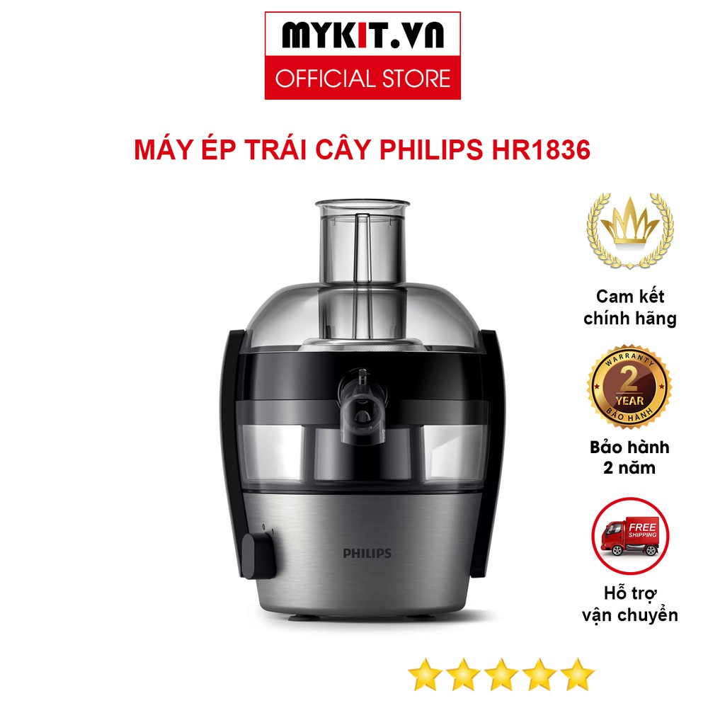 [Hàng Chính Hãng] Máy Ép Trái Cây Philips HR1836