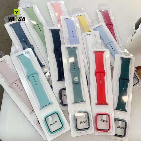 Apple Watch 6 Dây đeo 38mm 40mm Bộ Dây Đeo Và Khung Bằng Silicone Cho Đồng Hồ Thông Minh