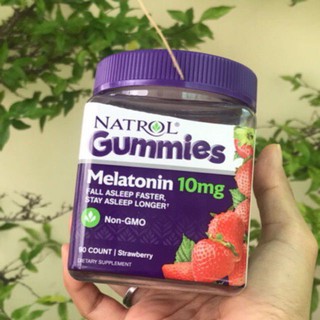 Kẹo dẻo giúp ngủ ngon Natrol Gummies Melatonin 10mg Strawberry 90 viên
