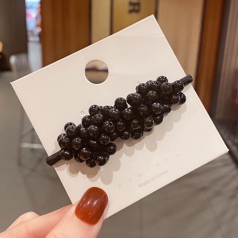 Dây buộc tóc đính ngọc trai giả phong cách Hàn Quốc