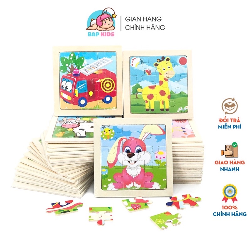 Xếp hình gỗ miếng cho bé