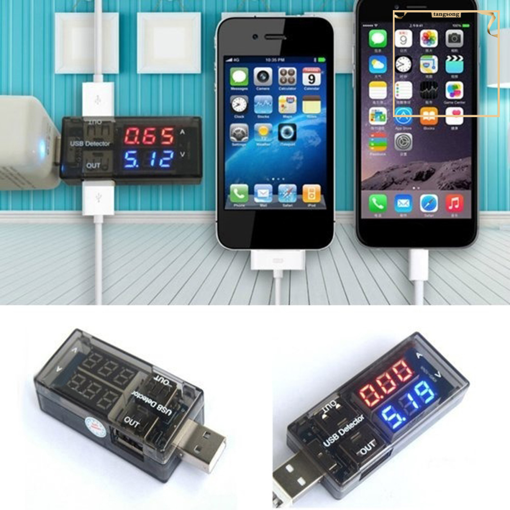 Usb Đo Điện Áp Kỹ Thuật Số Mini Có Đèn Led