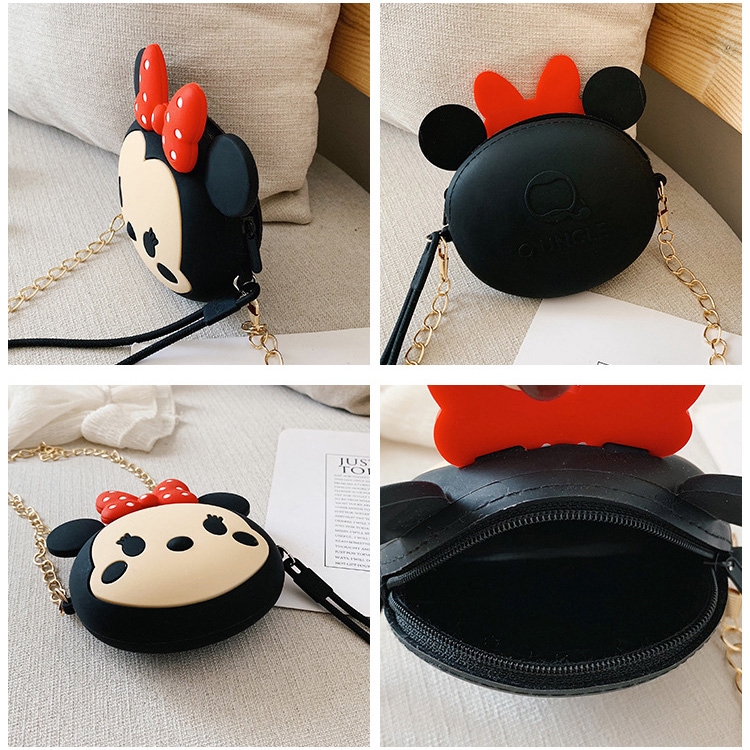Túi đeo chéo nhỏ gọn tạo hình chuột Mickey và Minnie dễ thương cho bé