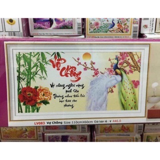 Tranh đính đá Vợ Chồng LV083-110x60cm