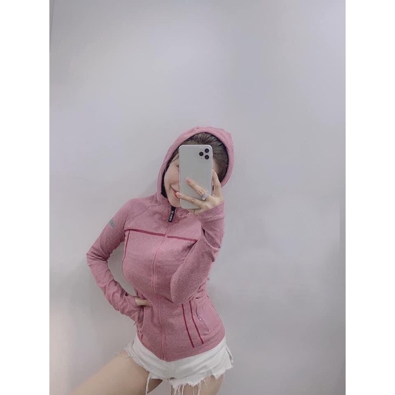 Áo Khoác Dệt Tay Logo Phản Quang Tập Gym -YoGa