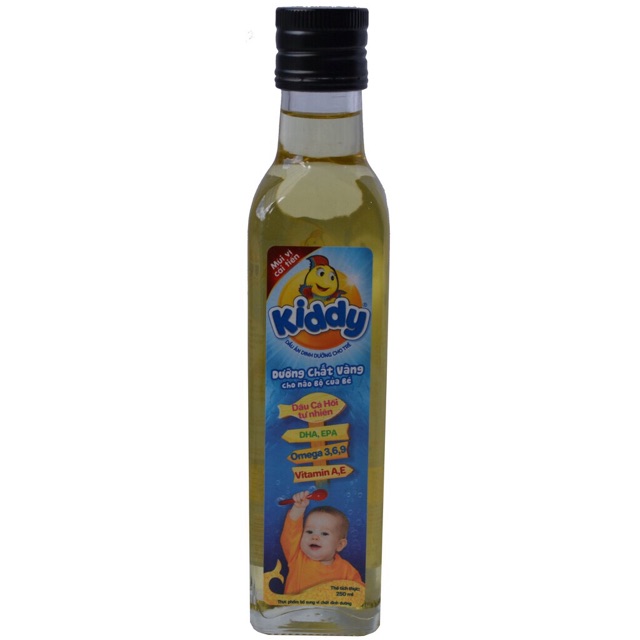 Dầu ăn Kiddy Dinh Dưỡng Cá Hồi cho bé Combo 3 chai 250ml