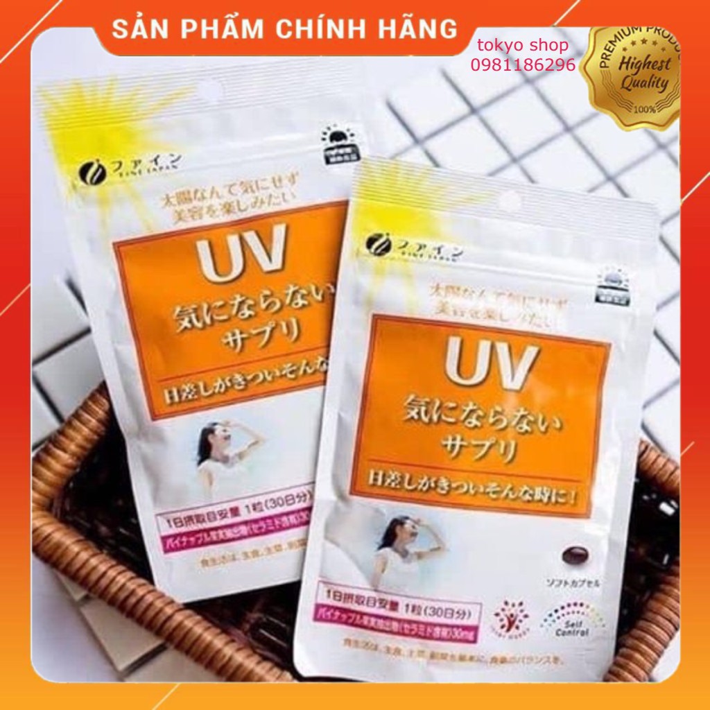 [Hàng Nhật Chính Hãng] ❤️Viên uống chống nắng UV Care Plus Fine Japan gói 30 viên❤️