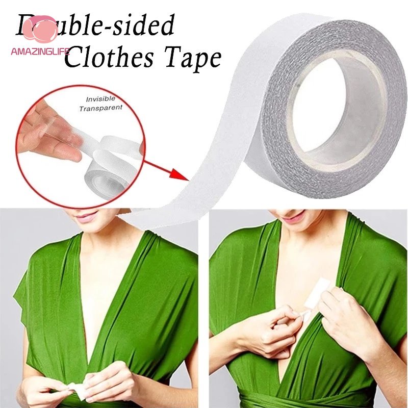 Cuộn Băng Keo Hai Mặt 16mm * 5M Trong Suốt Chống Trượt Cho Áo Ngực / Đầm