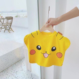 Áo Thun Ba Lỗ Bé Trai Và Bé Gái Pikachu Từ 8Kg Đến 28Kg THAOBE KIDS