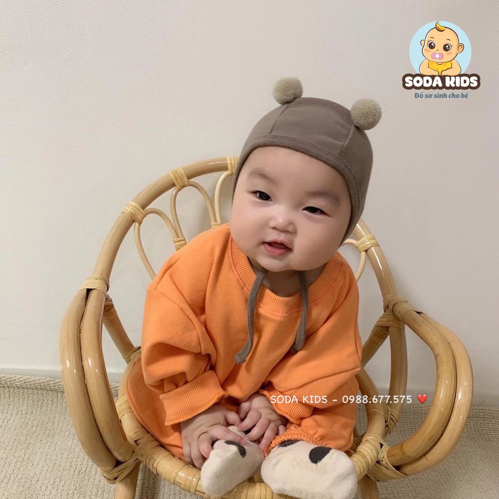 Mũ cục bông cho bé Hàn Quốc 0-12m