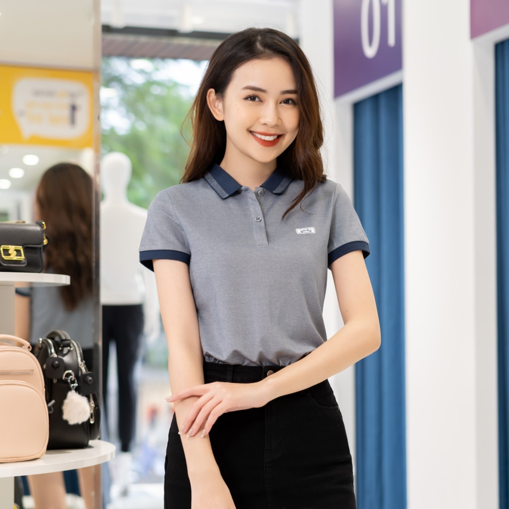 Áo polo YODY nữ mắt chim phông cộc tay cổ bẻ thoáng mát thời trang công sở APN3340