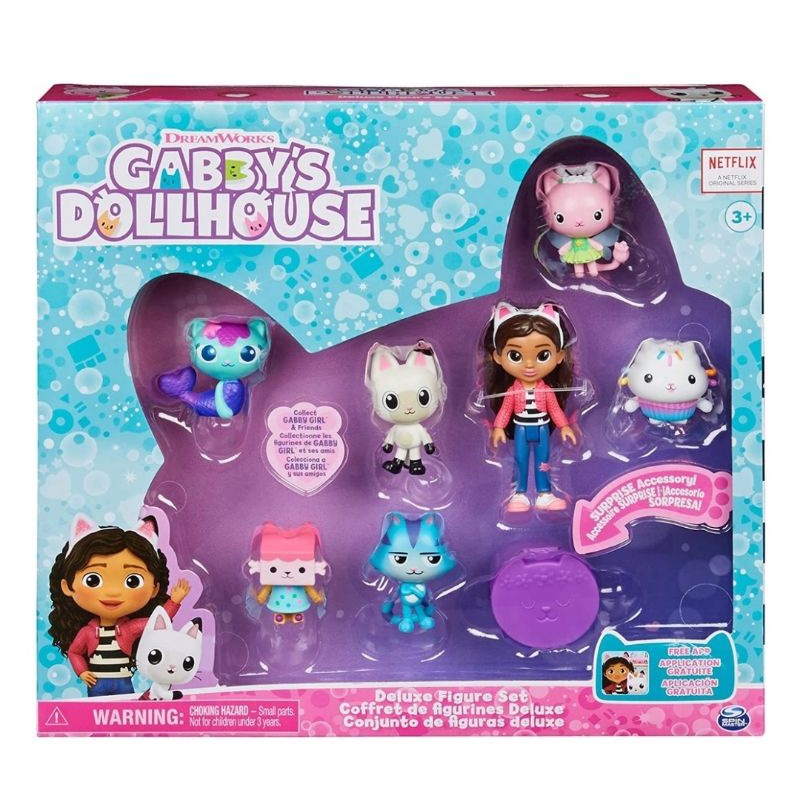 Bộ búp bê Gabby Dollhouse gồm 7 nhân vật và 1 phụ kiện đáng yêu