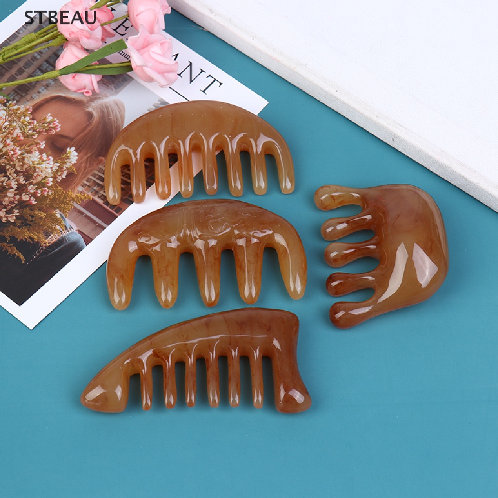 Lược Chải Tóc Mát Xa Da Đầu 1Xnatural Ox Răng Thưa