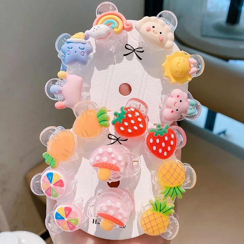 Bộ 6/10/12/16 Kẹp Tóc Phong Cách Hàn Quốc Dễ Thương Dành Cho Bé Gái