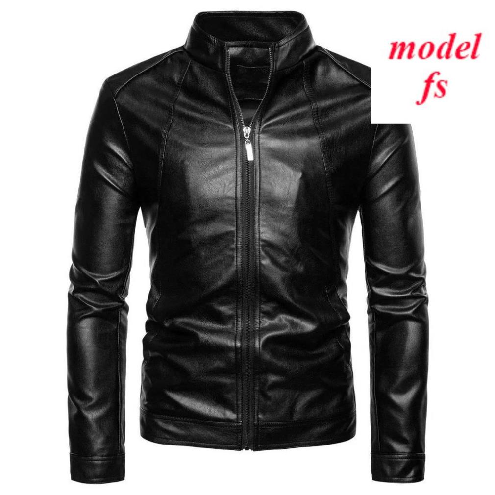 Áo khoác da nam 2 lớp cao cấp Modelfsstorefsstorefashion akd524 lớp lót lông ấm áp