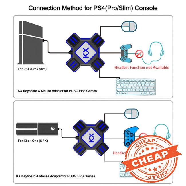 Thiết bị chuyển đổi điều khiển game Switch/Xbox/PS4/PS3 - chuột- bàn phím bằng cổng USB tiện lợi